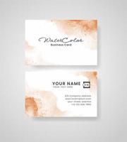 Abstract splashed watercolor business card vector