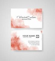 Abstract splashed watercolor business card vector