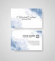 Abstract splashed watercolor business card vector