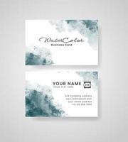 Abstract splashed watercolor business card vector