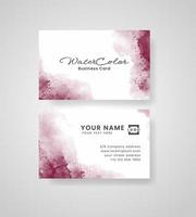 Abstract splashed watercolor business card vector