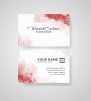 Abstract splashed watercolor business card vector