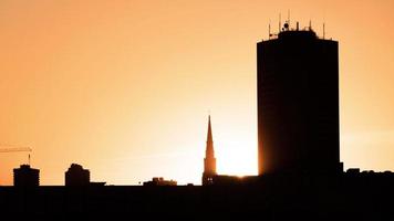 4k timelapse-reeks van montreal, canada - zonsondergang in montreal close-up video