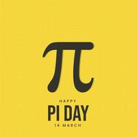 feliz diseño del día internacional pi vector