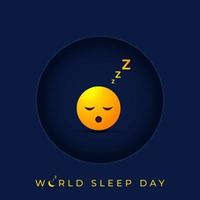 diseño de publicación en redes sociales del día mundial del sueño vector