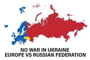 No war in Ukraine Slogan illustration Russia attack Ukraine vector