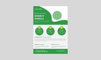 Solar Energy Flyer Templates, Solar Experts Solutions Flyer, Green Energy Flyer Design. Solar Energy Leaflet Template. vector