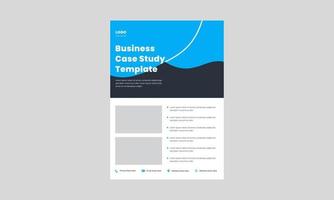 case study flyer design template. corporate case study design template. corporate business case study flyer poster design template. vector