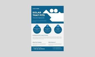 Solar Energy Flyer Templates, Solar Experts Solutions Flyer, Green Energy Flyer Design. Solar Energy Leaflet Template. vector