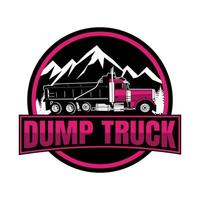 dump truck logo design icon vector