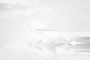 Abstract geometric arrow white and gray gradient background. Modern and minimal white elements background. Vector illustration