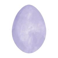 Watercolor textured vector illustration of pastel purple blue Easter egg. Hand painted spring water colour clip art element isolated on white background