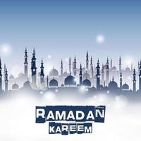 Ramadan kareem with mosque.Vector vector