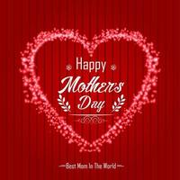 Happy Mother's Day on red background vector