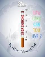 World No Tobacco Day Stop smoking idea concept vector