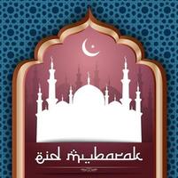 Decorative Eid mubarak background vector