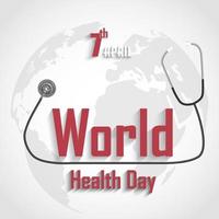 World Health Day on grey background vector