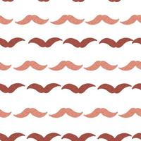 Mustache seamless pattern on. Vintage barber shop in doodle style.