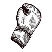 Boxing gloves batting sketch isolated. Sporting equipment for boxing in hand drawn style. vector