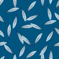 Feathers seamless pattern. Background feather of bird. vector