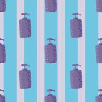 Cosmetic bottle seamless pattern. cosmetics toiletries background. vector