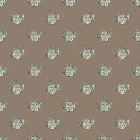 Vintage teapots seamless pattern. Background of teatime in hand drawn style. vector
