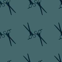 Scissors seamless pattern. Retro salon background. vector