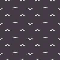Mustache seamless pattern on. Vintage barber shop in doodle style. vector