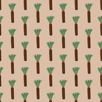 Palm tree seamless pattern. Background of tropical plant. vector
