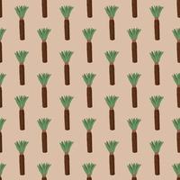 Palm tree seamless pattern. Background of tropical plant. vector