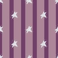 Stars seamless pattern. Hand drawn background space. vector