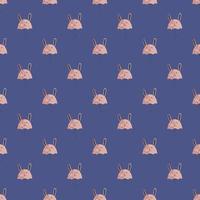 Umbrella bunny seamless pattern. Funny characters background. vector