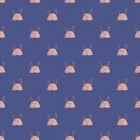 Umbrella bunny seamless pattern. Funny characters background. vector