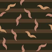 Mustache seamless pattern on. Vintage barber shop in doodle style. vector