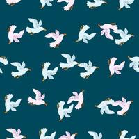 Seagulls seamless pattern. Background of sea birds. vector