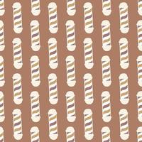 Barber's pole seamless pattern. Barbershop background. vector