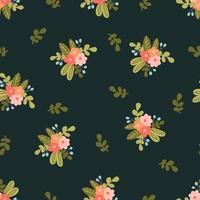 Floral composition spring vector seamless pattern. Texture for fabric, textile, wrapping paper.