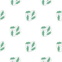 Oak leaf seamless pattern. Plant background. vector