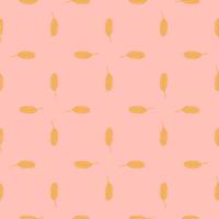 Wheat seamless pattern. Cereal crop sketch. vector