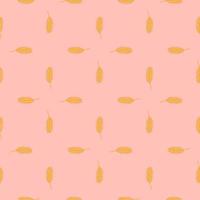 Wheat seamless pattern. Cereal crop sketch. vector