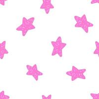 Stars seamless pattern. Hand drawn background celebration. vector