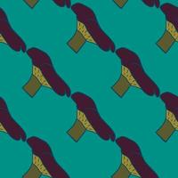 Mushrooms seamless pattern. Plant background. vector