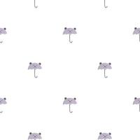 Bear umbrella seamless pattern. Funny characters background. vector