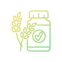 Fiber gradient linear vector icon. Dietary products to manage weight. Soluble and insoluble fiber medication. Thin line color symbol. Modern style pictogram. Vector isolated outline drawing