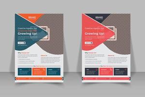 Clean and creative business flyer template vector