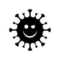 dangerous corona virus icon vector. danger smile virus illustration attack. EPS10 isolated vector