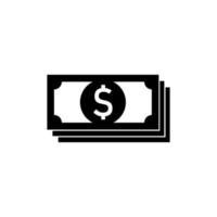 dollar bill icon vector. means of payment. simple shape vector