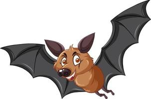 A bat cartoon character on white background vector