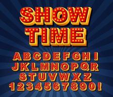 A set of English alphabet game show style vector