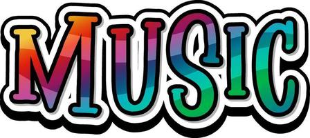 Font design for word music on white background vector